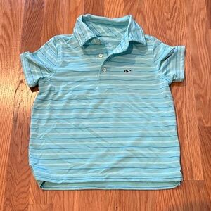 Vineyard Vines Light Blue Striped Kids Polo